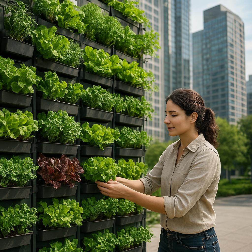 Vertical Gardens Feeding Urban Populations